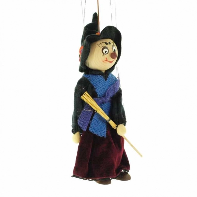 Holzmarionette Hexe