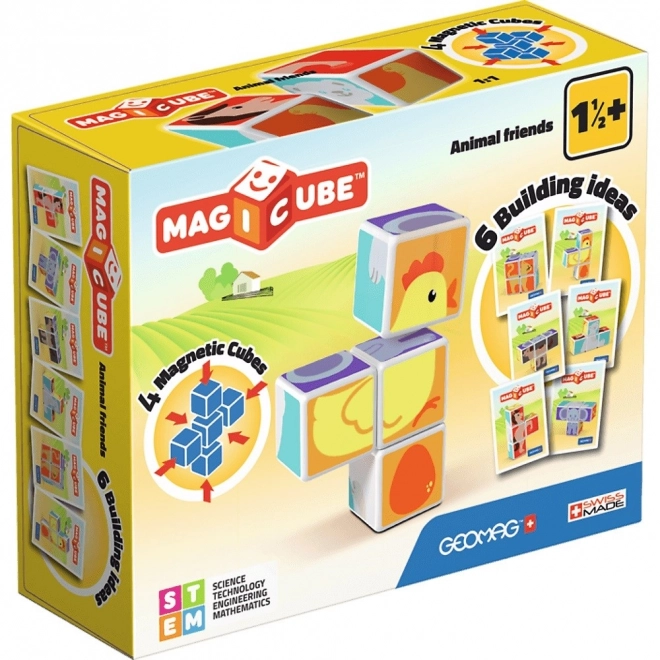 Magnetische Bausteine Magicube Lustige Tiere