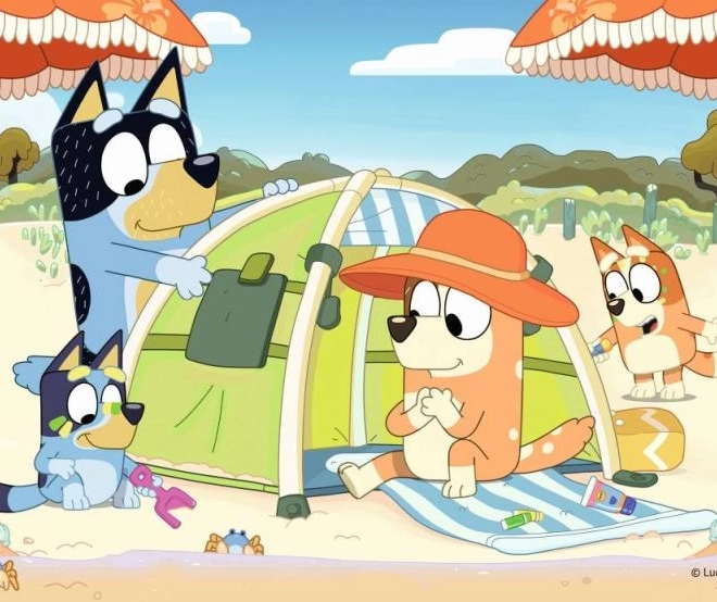Puzzle Bluey am Strand 35 Teile