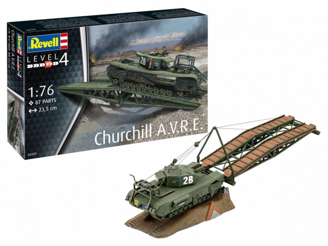 Plastikmodell Churchill A.V.R.E 1/76