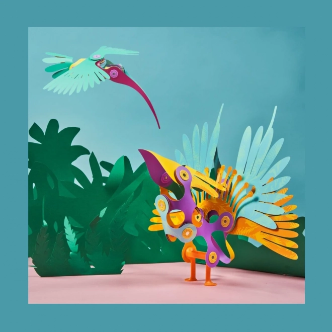 Magnetische Bausätze Clixo - Tropische Vögel - 22 Teile