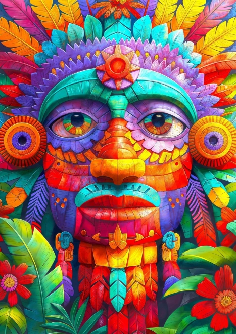 Genießen Sie das Puzzle Bunter Totem 1000 Teile