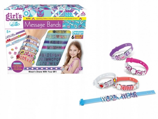 Bunter Schmuckzubehör- und Buchstaben-Armbandset