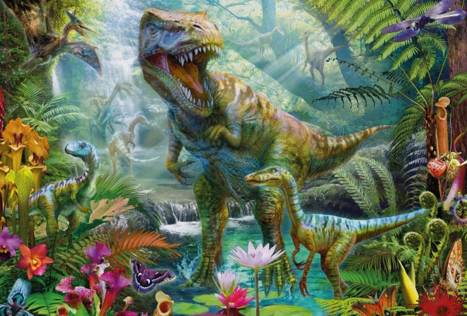 Vier verschiedene Dinosauriermotive