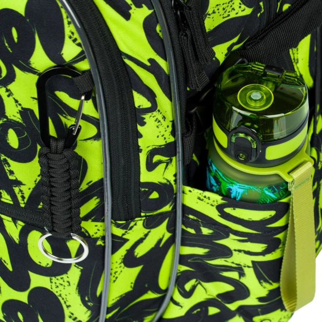 BAAGL 3 SET Core Lime: Rucksack, Federmäppchen, Beutel