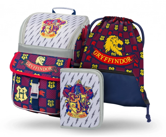 Baagl 3er-Set Harry Potter Gryffindor: Schultasche, Federmäppchen, Beutel