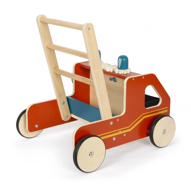 Holz-Kinderlauflernwagen Feuerwehr