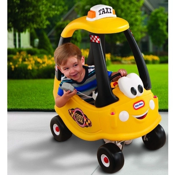 Schieber Auto Cozy Coupe Schwarzes Taxi – Gelb