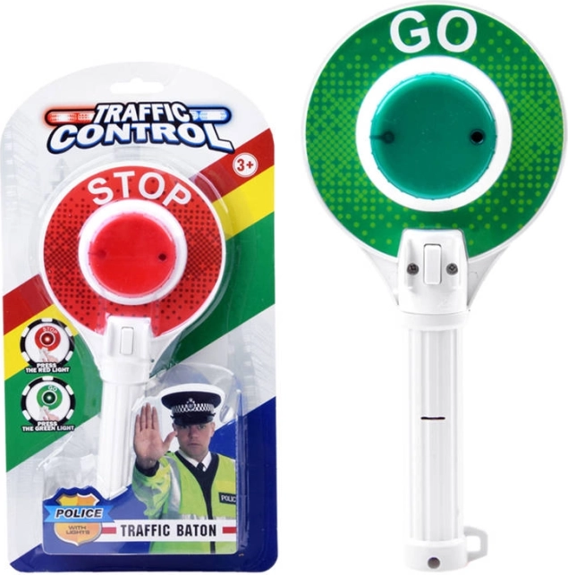 Kinder-Polizeikelle STOP/GO zum Erlernen der Verkehrsregeln