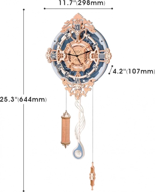 Robotime Rokr 3D Holzpuzzle Romantische Wanduhr 231 Teile