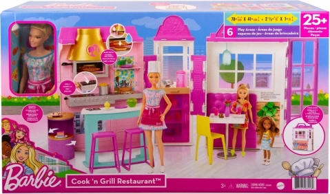 Barbie Restaurant – Spielset mit Zubehör und Puppe