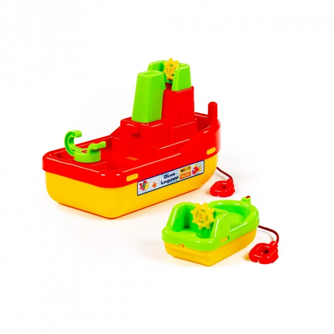 Schlepper + Boot – Grün