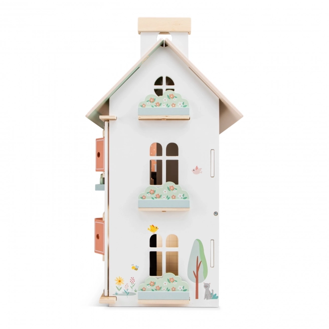 Holzpuppenhaus mit Möbeln