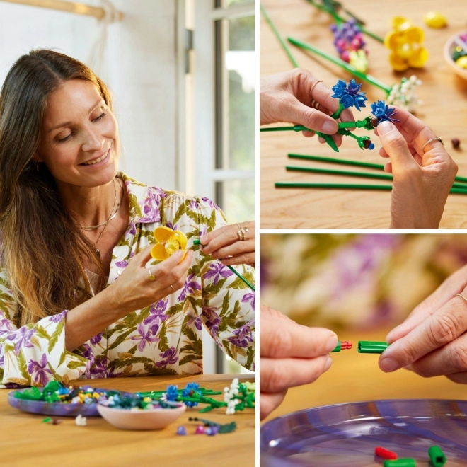 Lego Blumenstrauß aus Wiesenblumen