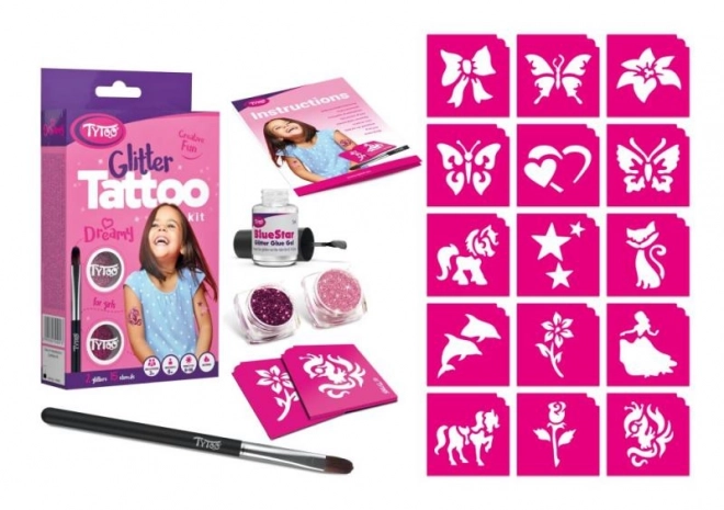 TyToo Traumhaftes Glitzertattoo-Set für Mädchen