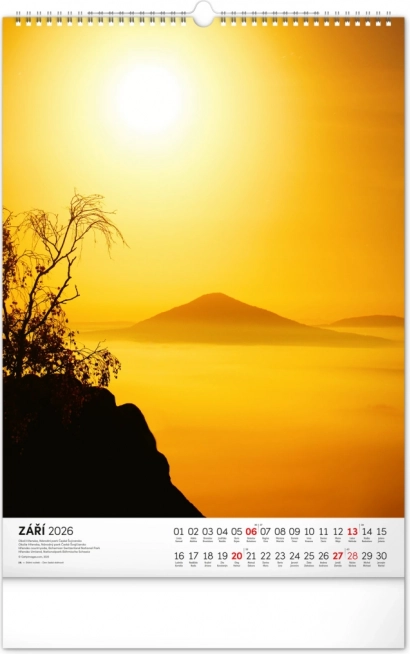 Wandkalender Nationalparks Böhmens und Mährens 2026