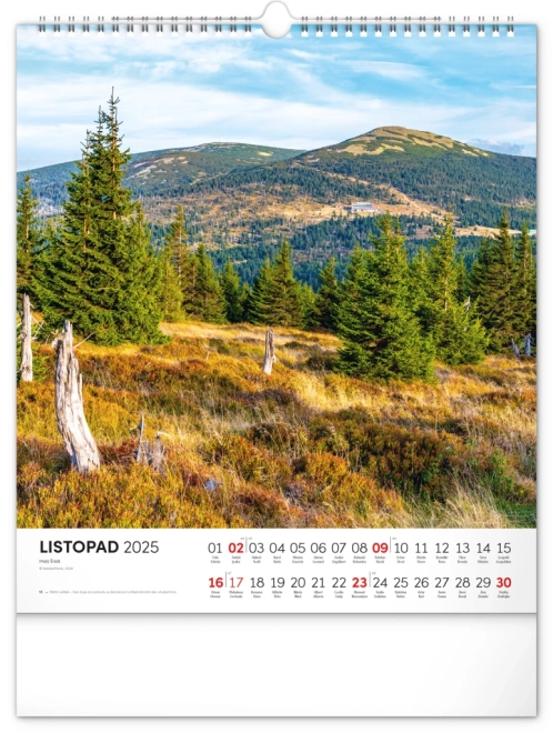 Notique Wandkalender Krkonoše 2025