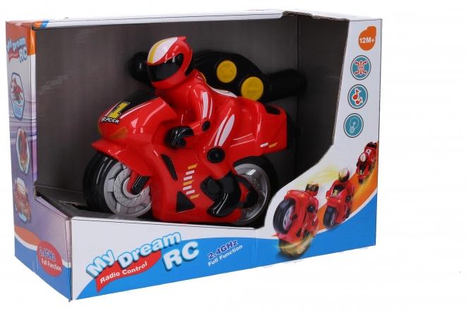 RC-Motorrad mit Effekten und Fernbedienung