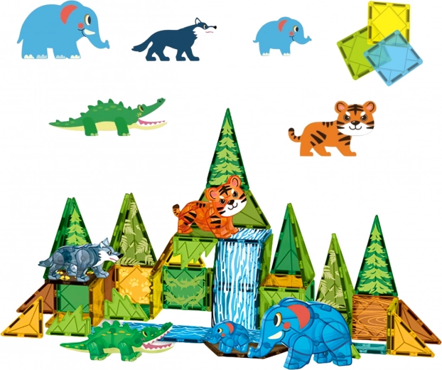 Kreative Bauten mit beweglichem Wasserfall