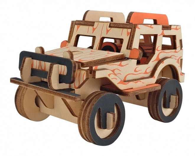 Holz 3D-Puzzle Jeep