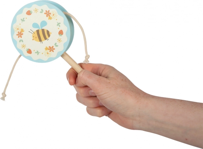 Fröhliches Bienen- und Blumenmotiv