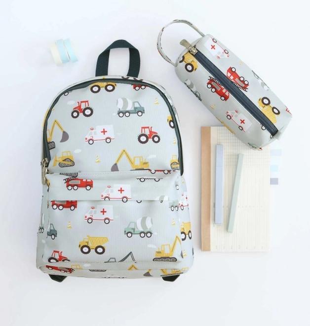 A Little Lovely Company Kleiner Kinderrucksack – Fahrzeuge