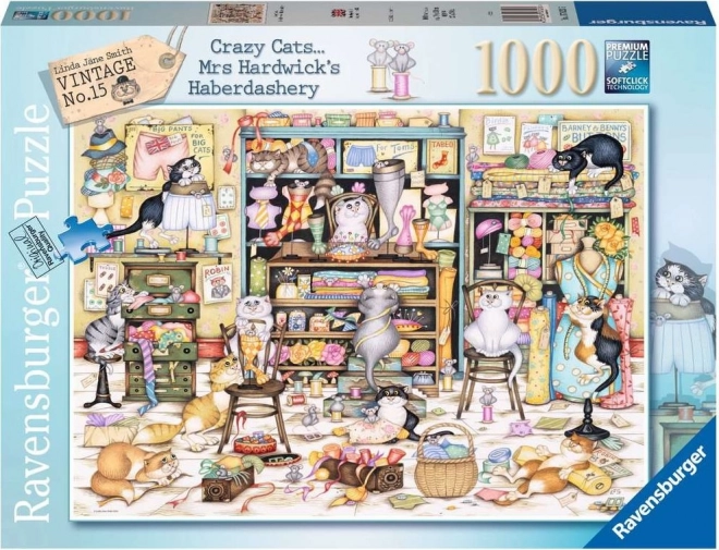 Ravensburger Puzzle Verrückte Katzen in der Kurzwarenhandlung