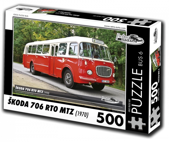 Puzzle RETRO-AUTA Škoda 706 RTO MTZ 500 Teile