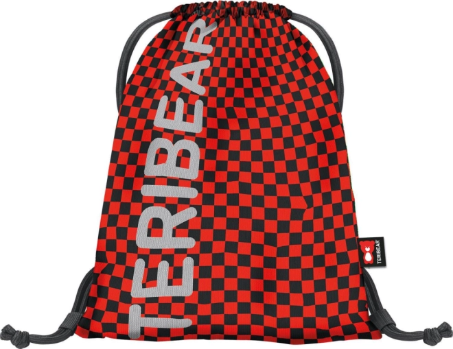 Praktisches Federmäppchen und Beutel mit leuchtendem Logo