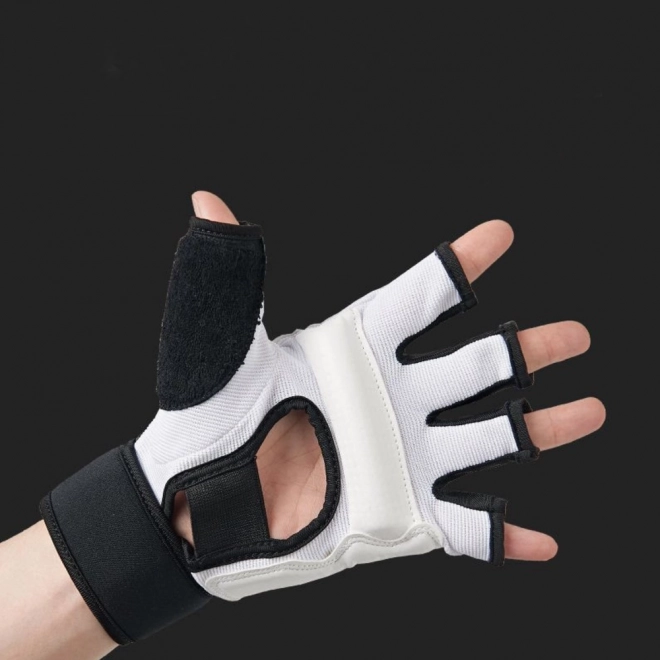 Weiße Taekwondo-Sporthandschuhe XS