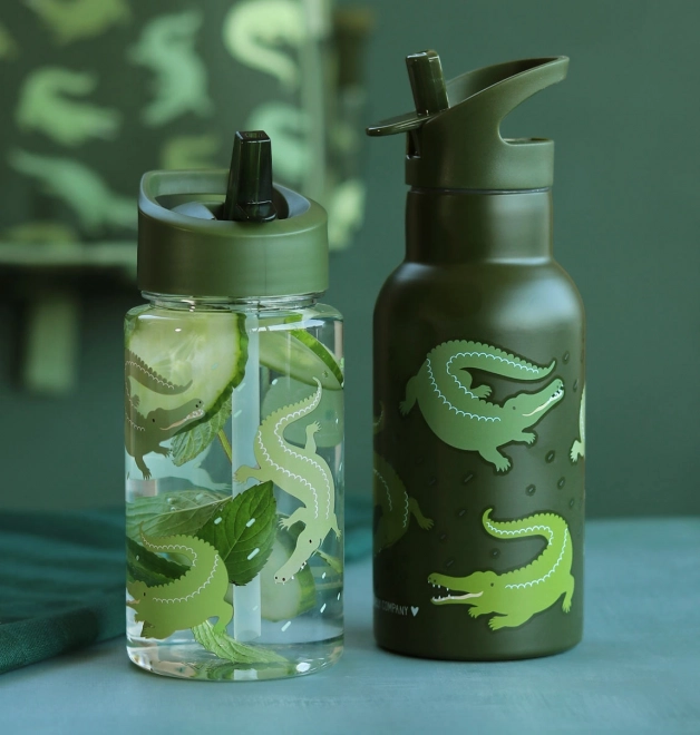 A Little Lovely Company Trinkflasche – Krokodil