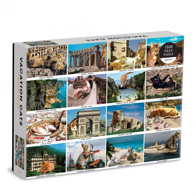 Galison-Puzzle Katzen im Urlaub 1500 Teile