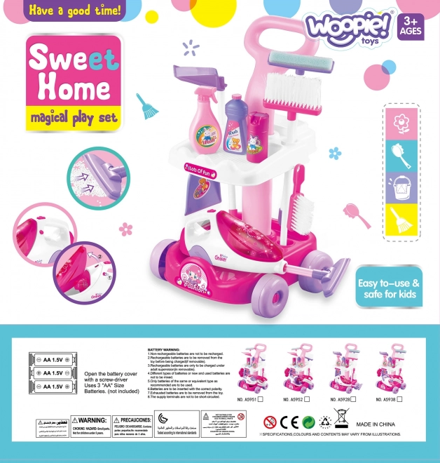 Woopie Reinigung Set mit Staubsauger und Zubehör