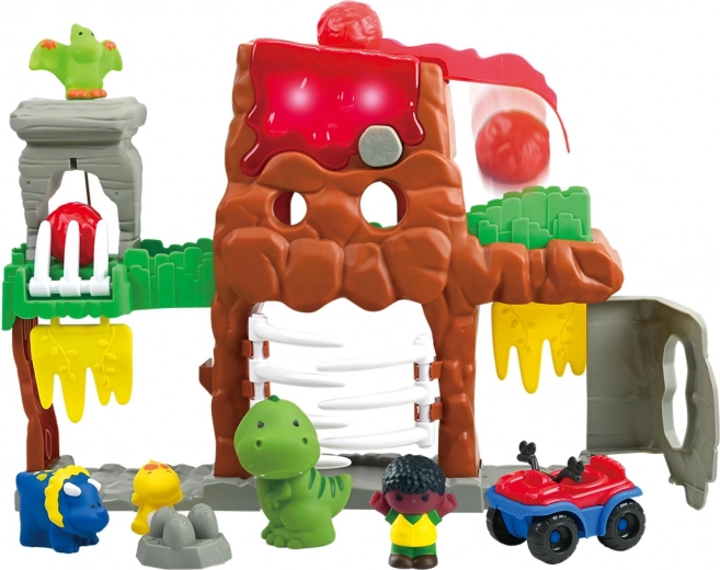 Interaktiver Vulkan mit Lichtern und Geräuschen