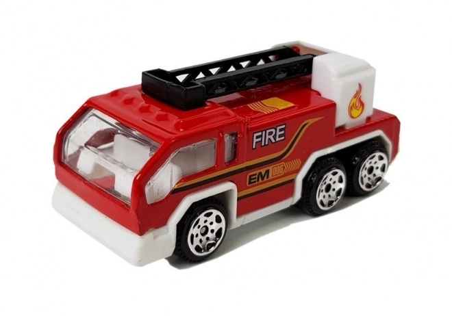 Feuerwehrfahrzeug-Set im Maßstab 1:64, 6-teilig