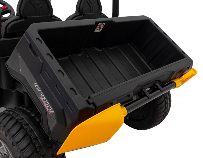 Auto Pick-Up Speed 900 pro Kinder schwarz + Allradantrieb 4x4 + bewegliche Pumpe + Kofferraum + Fernbedienung + Schaufel + LED-Audio