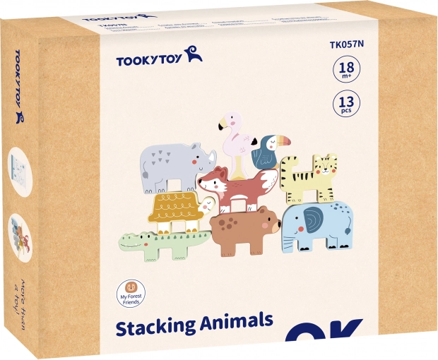 Holztiere Montessori 9 Stk von Tooky Toy