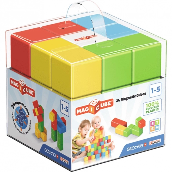 Magnetische Blöcke Magicube Color Recycled Crystal 24 Teile von GEOMAG