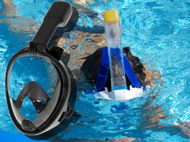 Schwimmmaske für Schnorcheln faltbar L/XL schwarz