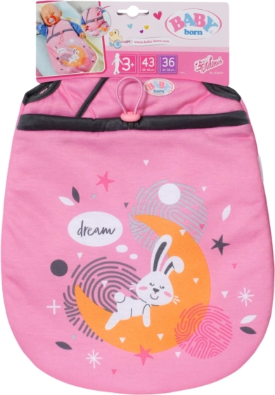 Schlafsack für BABY born Puppe, rosa mit Häschen