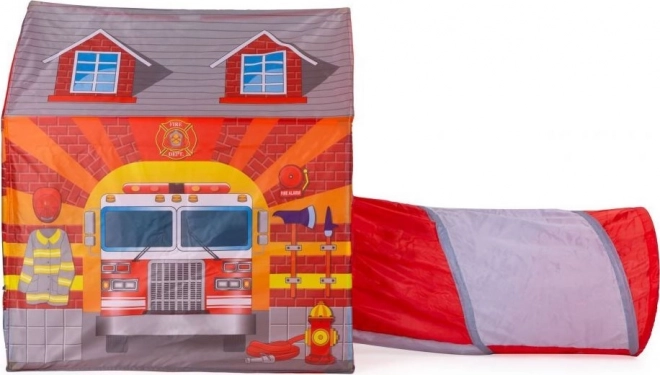 Kinderzelt mit Tunnel Feuerwehrstation IPLAY