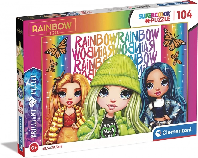 Brillantes Puzzle Rainbow High: Poppy, Jade und Skyler 104 Teile