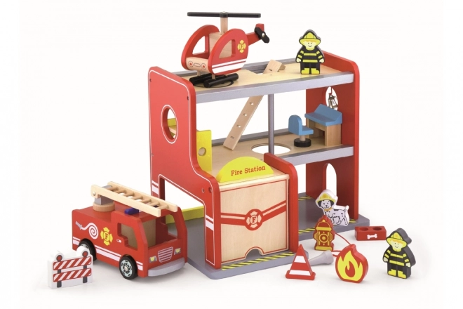 Holz Feuerwehrstation Spielset