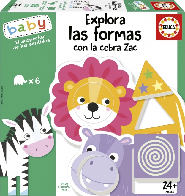 Educa Baby Steckspiel - Entdecke Die Formen Mit Zebra Zak