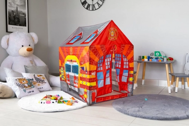 Kinderzelt mit Tunnel Feuerwehrstation IPLAY
