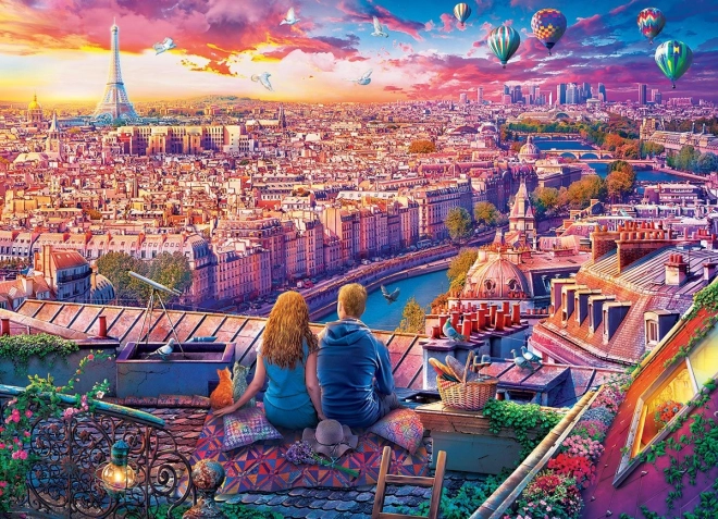Europäische Puzzle Dächer von Paris 1000 Teile