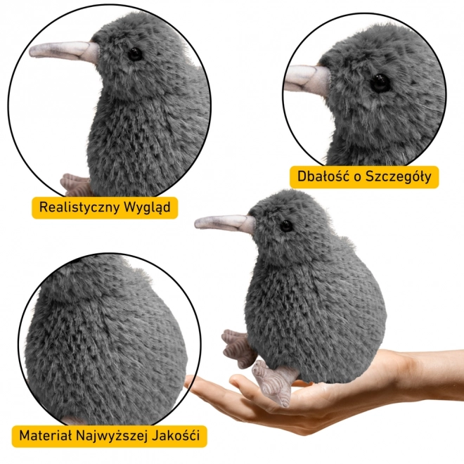 Plüschvogel Kiwi grau 21cm