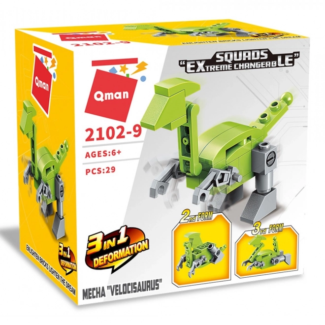 Qman Squros Extreme Wandelbarer Roboter Velocisaurus 3-in-1