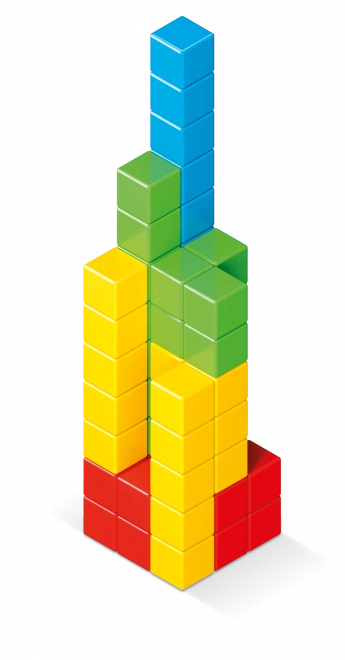 Geomag MagiCube Vollfarbe 128-teilig