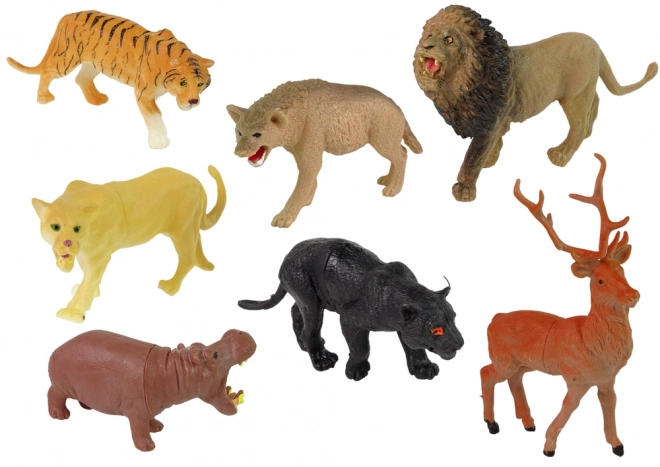 Set aus Wildtiersafari-Figuren + Zubehör